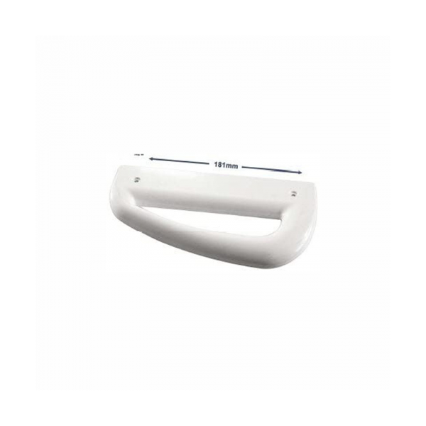 Tirador de Puerta para Ardo y Newpol | 181mm (Ejes 18,1cm) | Ref. 322038500 / 651001785 | Color Blanco | Recambio Original