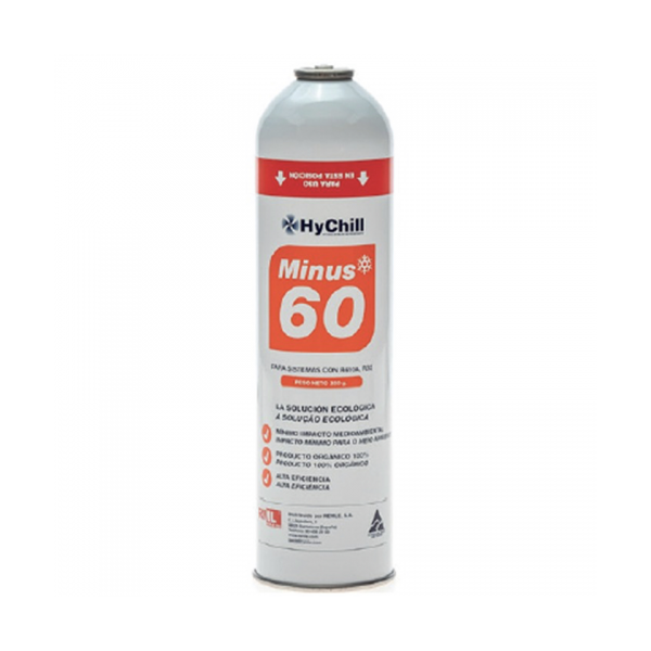 HYCHILL Minus 60 | 350g | Sustituto Orgánico R410A R32 | Gas Refrigerante 100% Ecológico de Alta Eficiencia y Bajo Consumo