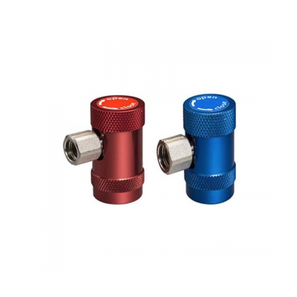 Kit de Conectores Rápidos (Alta/Baja Presión) para Gas R1234yf | Aluminio/Latón con Juntas de Vitón para Vehículos